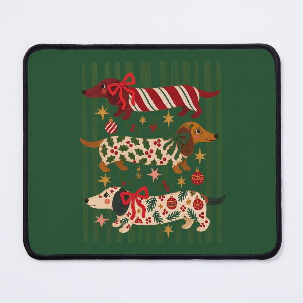 Item preview, Christmas Dachshunds Colorful Maximalist Holiday Dog Art designed and sold by AmiGraph.