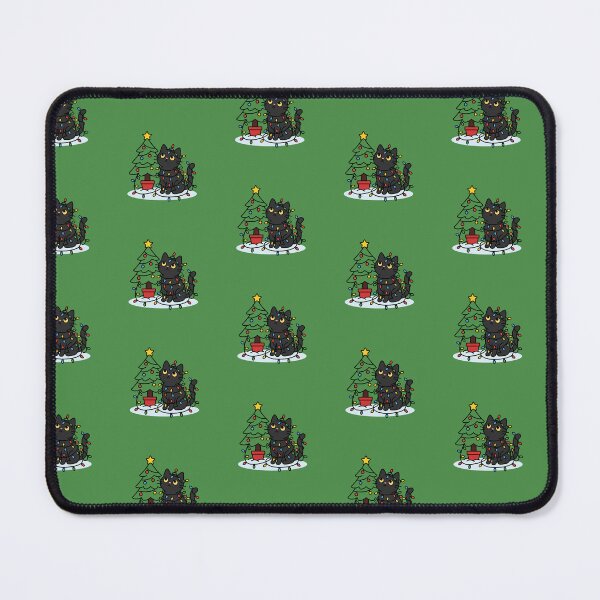 Item preview, Black Cat Tangled in Christmas Lights designed and sold by AIG - Andrei Ilie Graphics.
