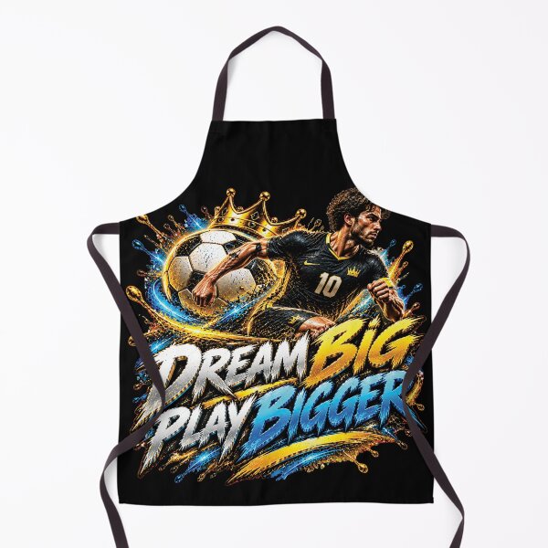 Item preview, Dream Big Play Bigger | Football Motivation Soccer Design designed and sold by M. Mamdouh Artworks.