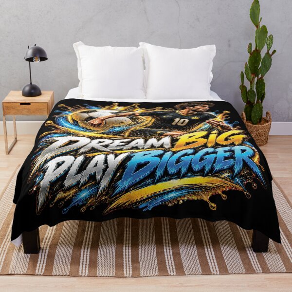 Item preview, Dream Big Play Bigger | Football Motivation Soccer Design designed and sold by M. Mamdouh Artworks.