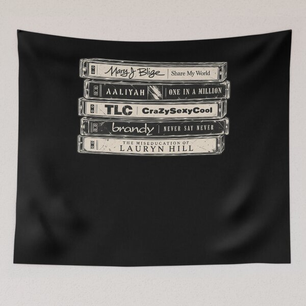 Item preview, 90s R&B Cassette Stack Mary J Blige Aaliyah TLC Brandy Lauryn Hill designed and sold by choudane.