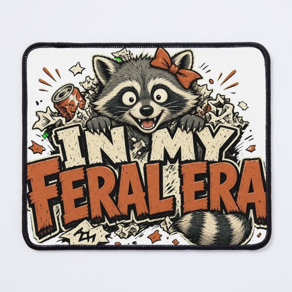 Item preview, In My Feral Era Chaotic Raccoon Humor Tee designed and sold by GSideArtStore.