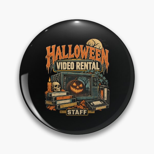 Item preview, Halloween Video Rental Staff 1980s Retro VHS Counter Artwork designed and sold by Felinefinesse.
