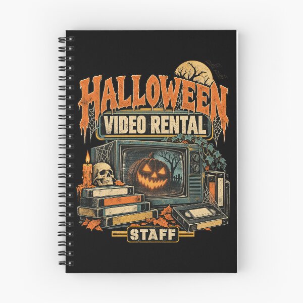 Item preview, Halloween Video Rental Staff 1980s Retro VHS Counter Artwork designed and sold by Felinefinesse.