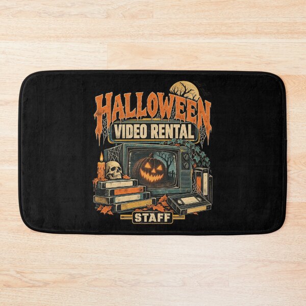 Item preview, Halloween Video Rental Staff 1980s Retro VHS Counter Artwork designed and sold by Felinefinesse.