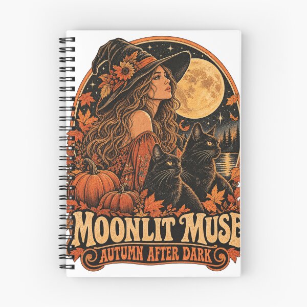 Item preview, Moonlit Witch Cats Autumn Halloween Vintage Graphic designed and sold by Drifka.