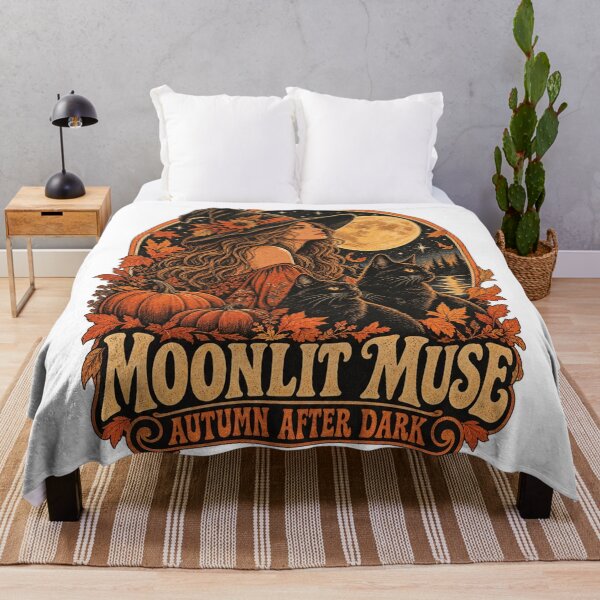 Item preview, Moonlit Witch Cats Autumn Halloween Vintage Graphic designed and sold by Drifka.