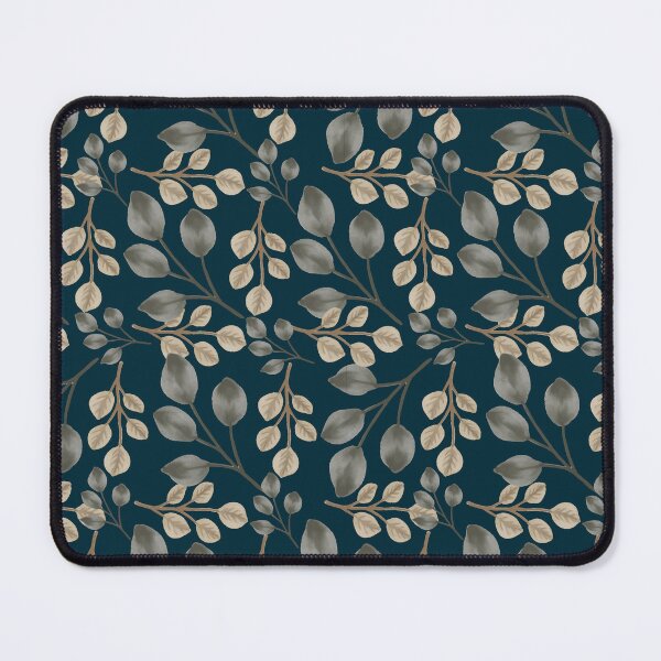 Item preview, Eucalyptus Leaves Dark Teal Seamless Pattern Art designed and sold by Jyoti Digital Artist.