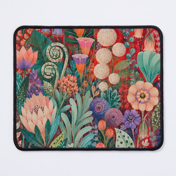 Item preview, Maximalist Botanical Garden Vibrant Floral Folk Art designed and sold by artswag.