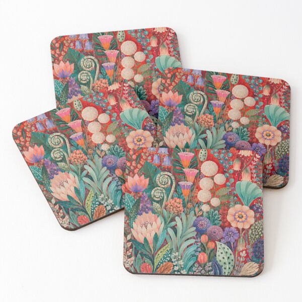 Item preview, Maximalist Botanical Garden Vibrant Floral Folk Art designed and sold by artswag.