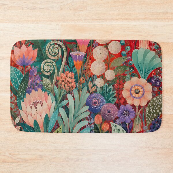 Item preview, Maximalist Botanical Garden Vibrant Floral Folk Art designed and sold by artswag.