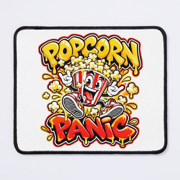 Item preview, Popcorn Panic – Funny Popcorn Graffiti Streetwear Cartoon designed and sold by Snackwear Apparel.
