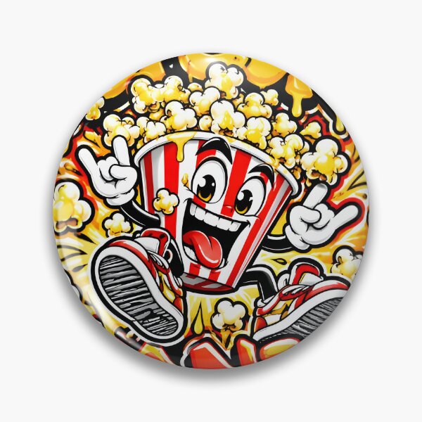 Item preview, Popcorn Panic – Funny Popcorn Graffiti Streetwear Cartoon designed and sold by Snackwear Apparel.