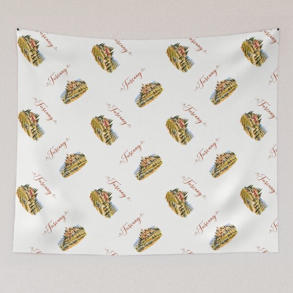 Item preview, Tuscany Allover – Watercolor Italian Countryside Pattern designed and sold by BLUEFOX05.