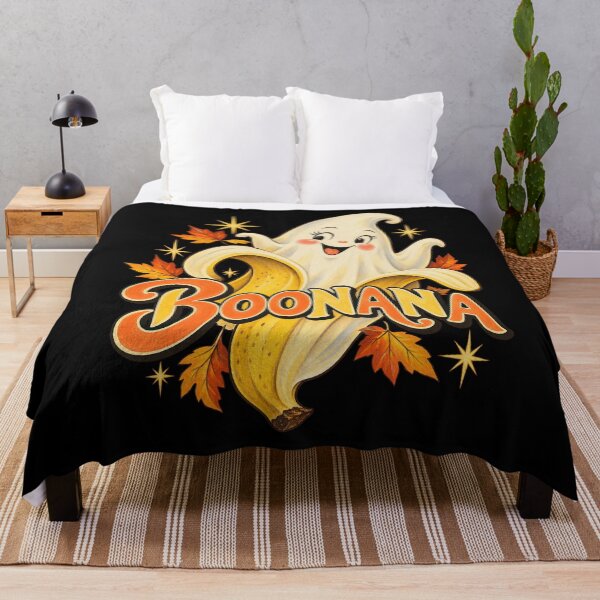 Item preview, Boonana Cute Cartoon Banana Ghost Autumn Fruit Pun Artwork designed and sold by Felinefinesse.
