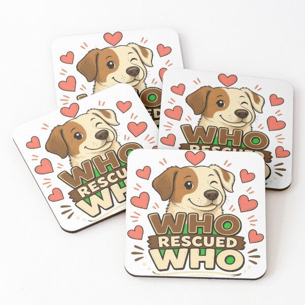 Item preview, Who Rescued Who Dog Mom Dog Dad Heart Tee designed and sold by GSideArtStore.