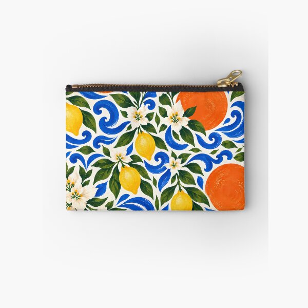 Item preview, Wave – Mediterranean Citrus and Blue Swirl Pattern designed and sold by BLUEFOX05.