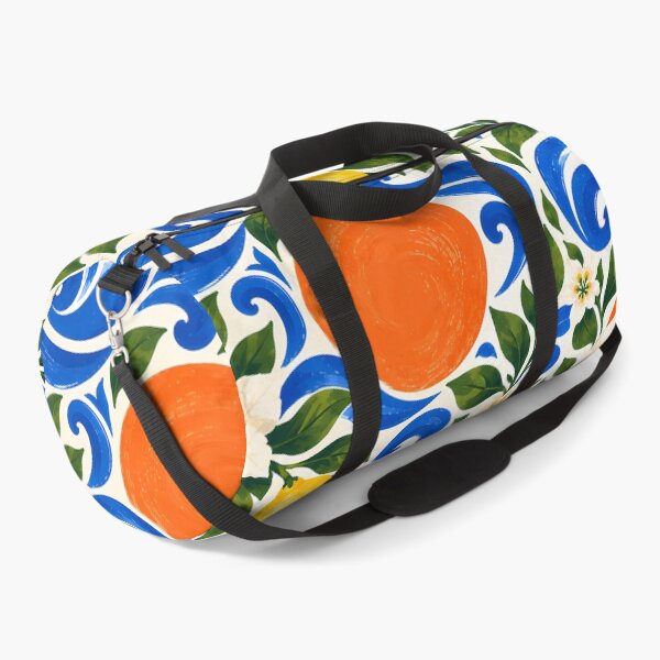 Item preview, Wave – Mediterranean Citrus and Blue Swirl Pattern designed and sold by BLUEFOX05.