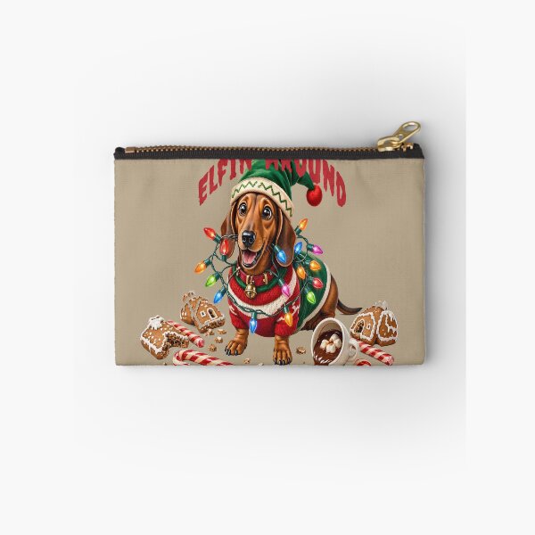 Item preview, Elfin Around Christmas Dachshund Funny Holiday Lights Dog designed and sold by CraftyValley.