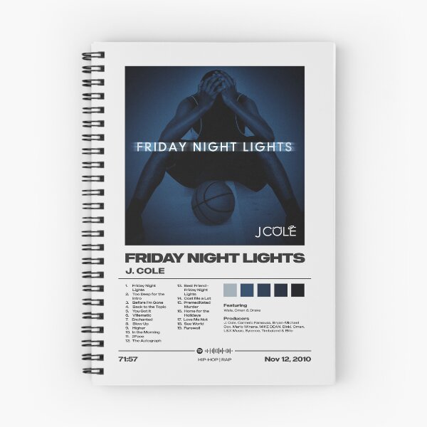 Item preview, Friday Night Lights by J. Cole - Tracklist Art designed and sold by FourthWall Prints.