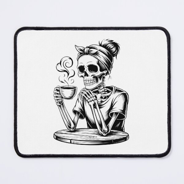Item preview, Cozy Skeleton Coffee Halloween Spooky Design designed and sold by limanol.
