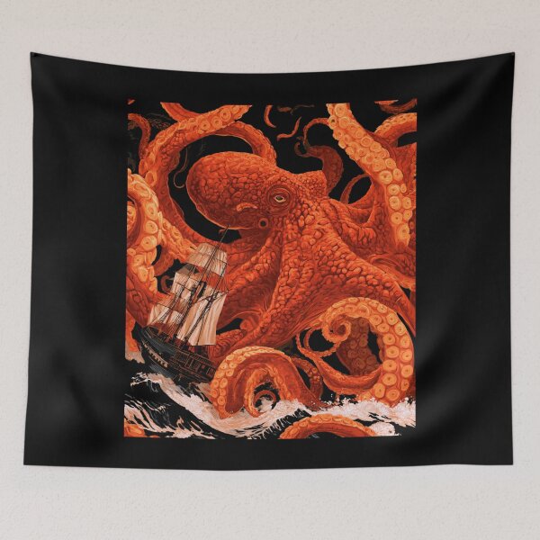 Item preview, Get Kraken Tapestry Design designed and sold by DyzioSupply.