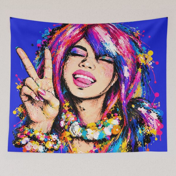 Item preview, Peace, Love & Just Me | Colorful Pop Art Girl designed and sold by CollectionsJEm.