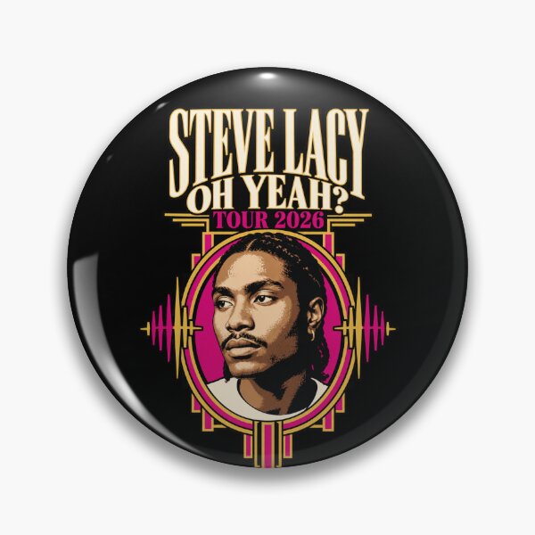Item preview, Steve Lacy Oh Yeah Tour 2026 Portrait Pink Gold Circle designed and sold by choudane.