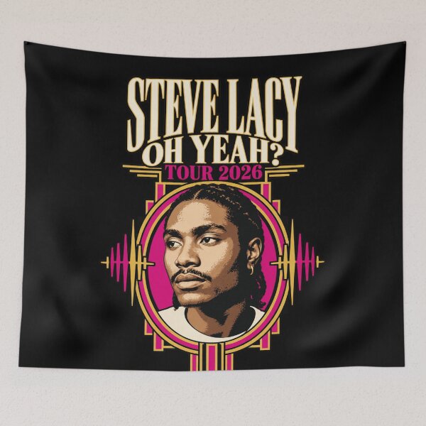 Item preview, Steve Lacy Oh Yeah Tour 2026 Portrait Pink Gold Circle designed and sold by choudane.