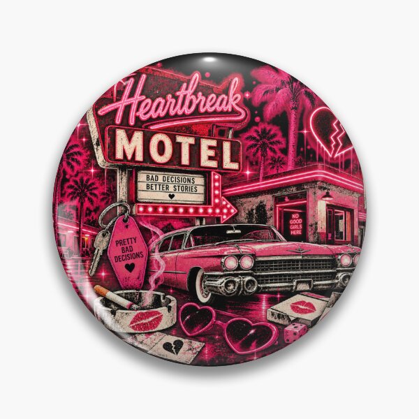 Item preview, Heartbreak Motel – Retro Pink Bad Girl Americana designed and sold by MetaModel Editions.