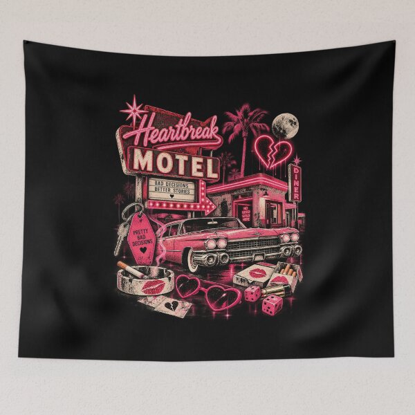 Item preview, Heartbreak Motel – Retro Pink Bad Girl Americana designed and sold by MetaModel Editions.