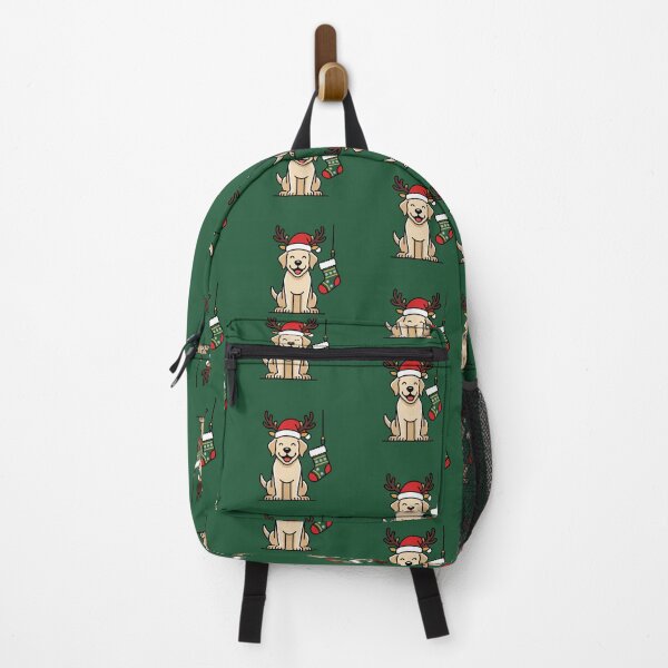 Item preview, Golden Retriever in Santa Hat Antlers designed and sold by AIG - Andrei Ilie Graphics.