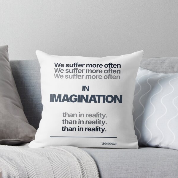 Item preview, We Suffer More Often in Imagination Than In Reality - Seneca - Minimalist Style Stoic Quote - Dark Version designed and sold by Stoic Core.