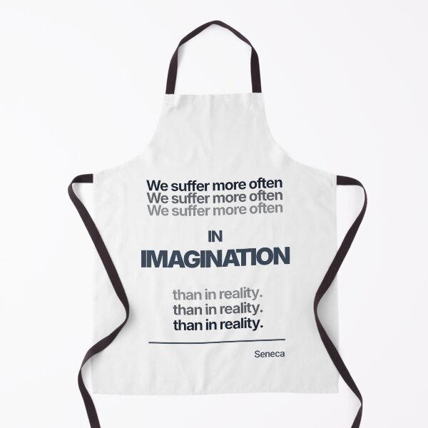Item preview, We Suffer More Often in Imagination Than In Reality - Seneca - Minimalist Style Stoic Quote - Dark Version designed and sold by Stoic Core.