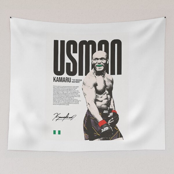 Item preview, Kamaru Usman Mma Fighter Sports Gift designed and sold by giacomo-nick.