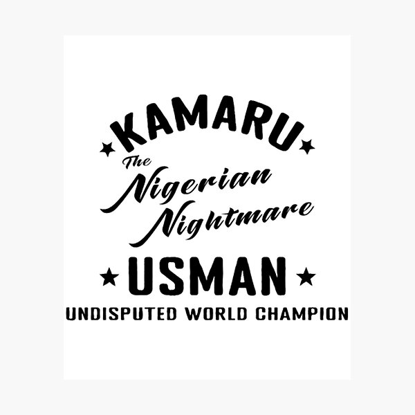 Item preview, Kamaru Usman The Nigerian Nightmare  designed and sold by giacomo-nick.