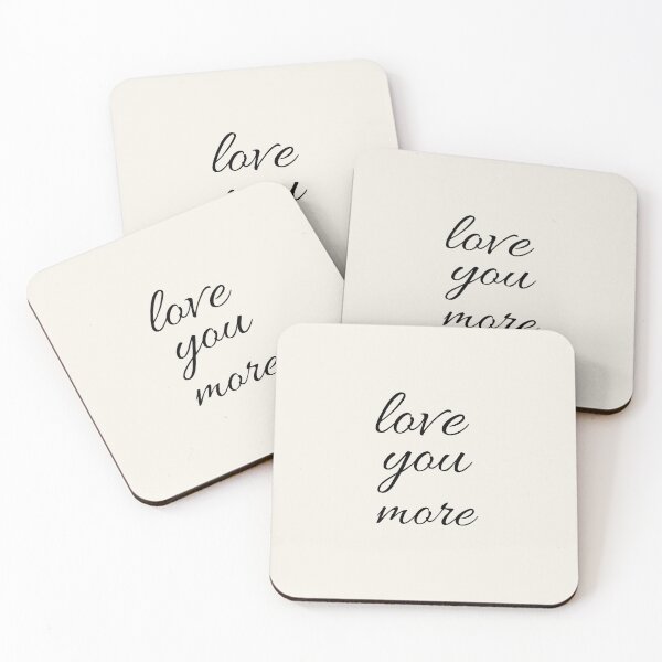Item preview, Love You More Minimalist Cursive Typography Romantic Quote Beige designed and sold by Cloofur.