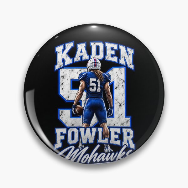 Item preview, Kaden Fowler 51 Mohawks Football Player Blue White Number designed and sold by choudane.
