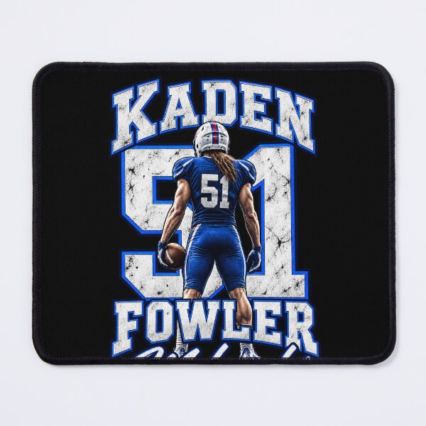 Item preview, Kaden Fowler 51 Mohawks Football Player Blue White Number designed and sold by choudane.