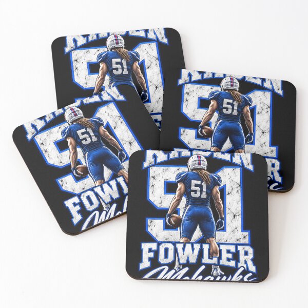 Item preview, Kaden Fowler 51 Mohawks Football Player Blue White Number designed and sold by choudane.