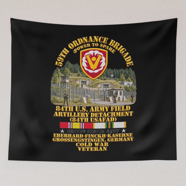 Item preview, Army - 59th Ordnance Bde - 84th Artillery Field Artillery Detachment - USAFAD, Eberhard-Finckh-Kassene, Grossengstingen, Germany COld War Veteran 3D - Enhanced designed and sold by Military Insignia Products.