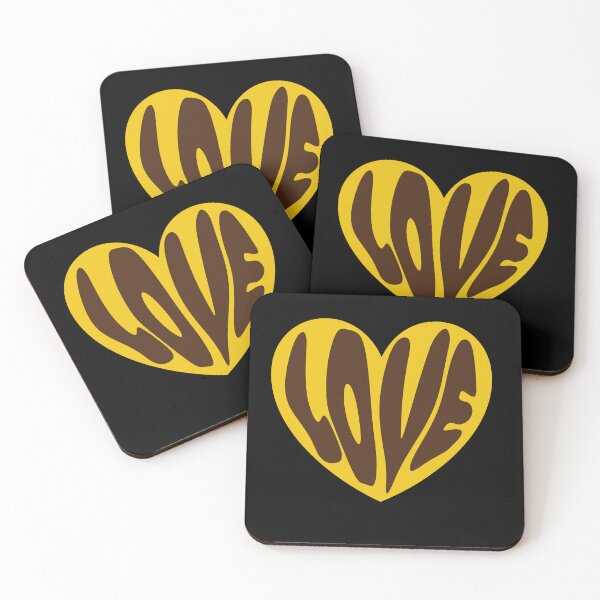 Item preview, Yellow Love Heart – Retro Pop Art Typography designed and sold by MeowMeowPuppy.