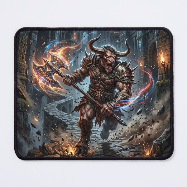 Item preview, Raging Minotaur Warrior in Dark Fantasy Dungeon designed and sold by Lucid Dream Pixel.