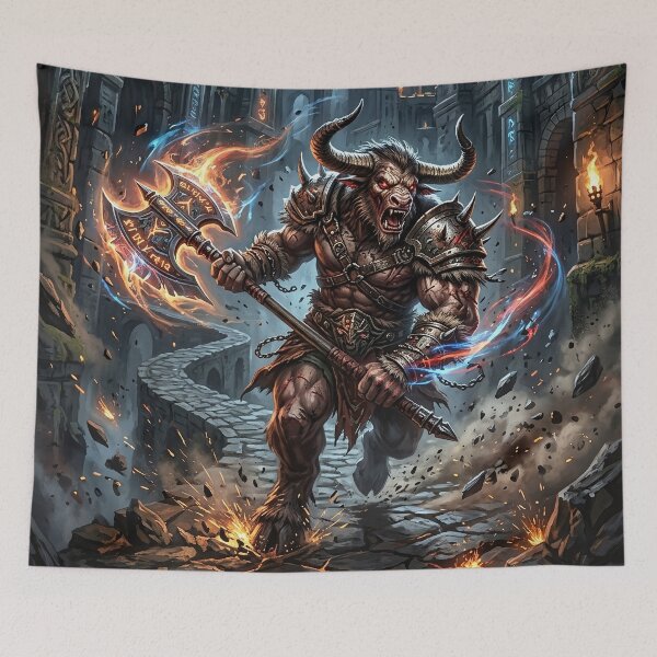 Item preview, Raging Minotaur Warrior in Dark Fantasy Dungeon designed and sold by Lucid Dream Pixel.