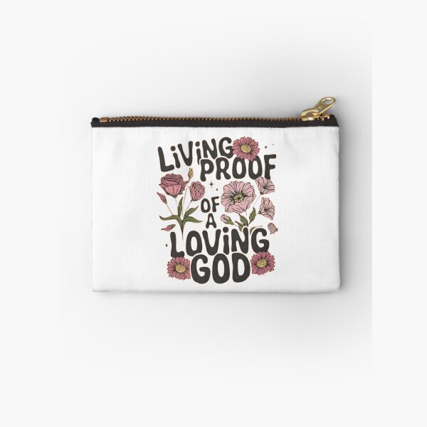 Item preview, Living Proof Of A Loving God Floral – Retro Christian Quote Design designed and sold by EatPrayLive.