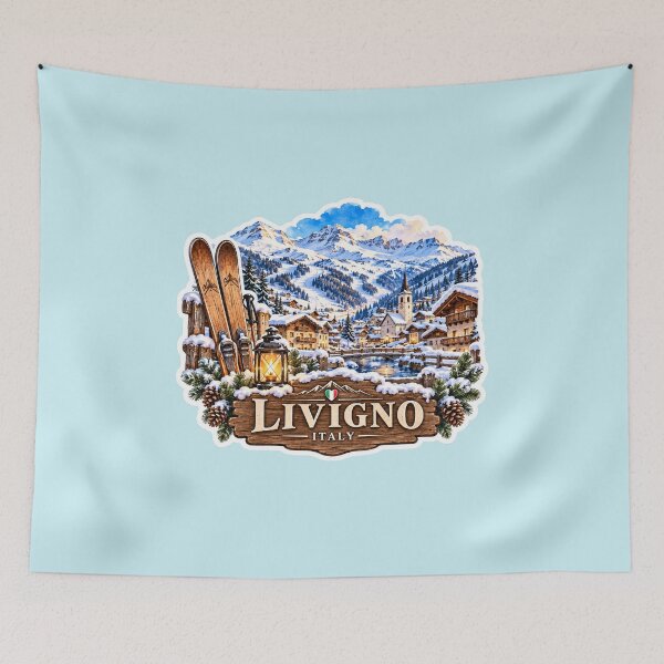 Item preview, Livigno Italy Winter Ski Travel designed and sold by GusiaTreasures.