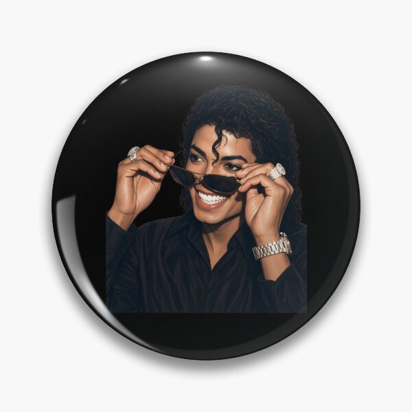 Item preview, Michael Jackson Portrait Smiling Sunglasses Gold Jewelry Black Shirt designed and sold by choudane.