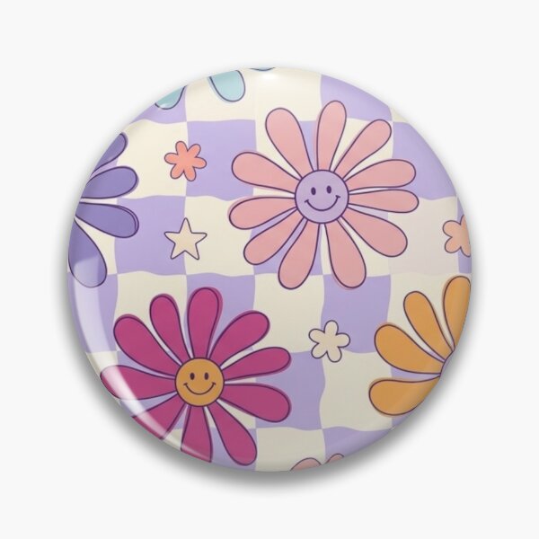Item preview, Retro Daisy Checkerboard Floral Pattern designed and sold by NatArtSA.