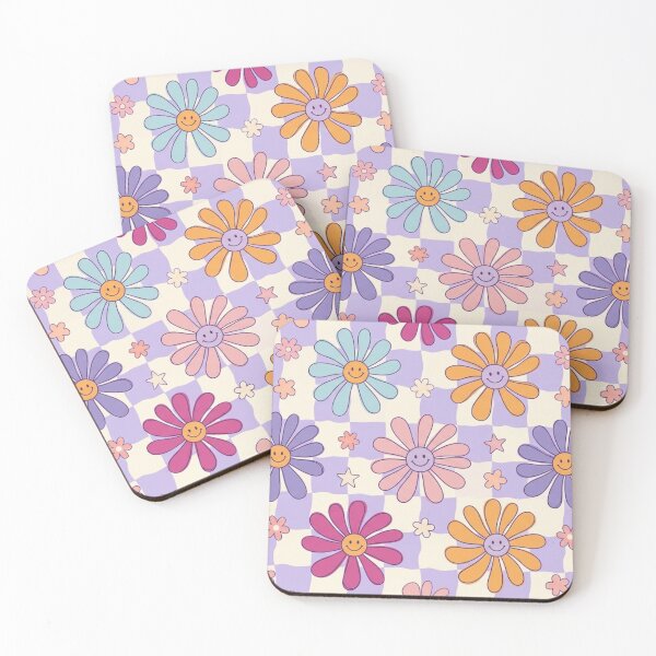 Item preview, Retro Daisy Checkerboard Floral Pattern designed and sold by NatArtSA.