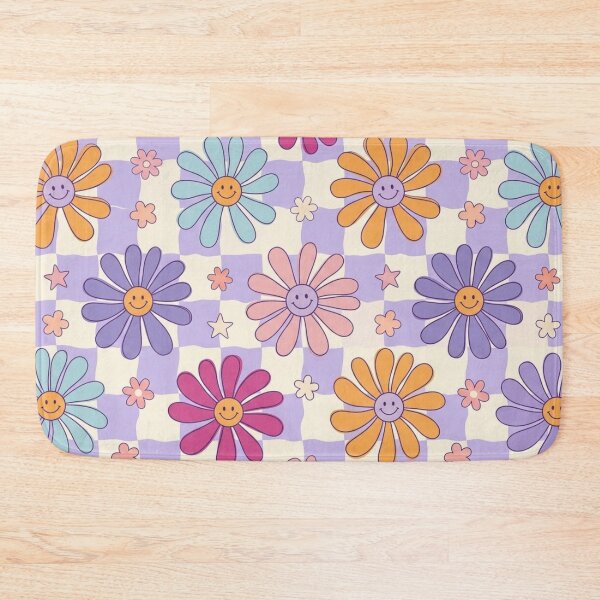 Item preview, Retro Daisy Checkerboard Floral Pattern designed and sold by NatArtSA.